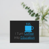 コーヒーを教育に変える ポストカード (スタンド正面)