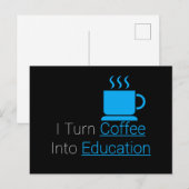 コーヒーを教育に変える ポストカード (正面/裏面)