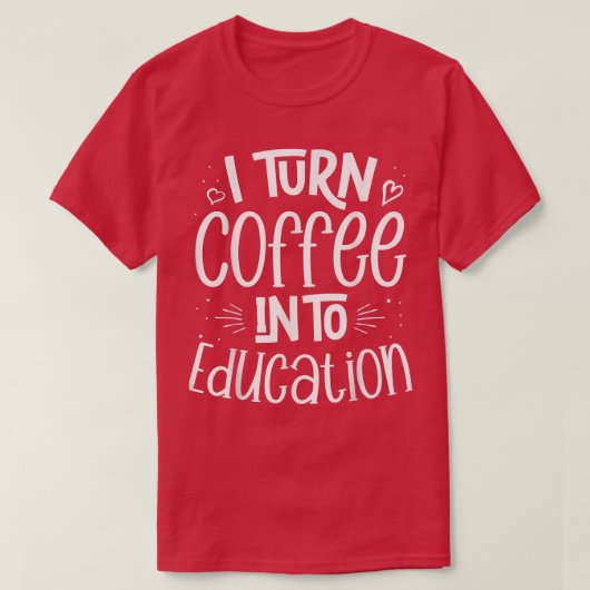 コーヒーを教育先生に戻す Tシャツ (デザイン正面)