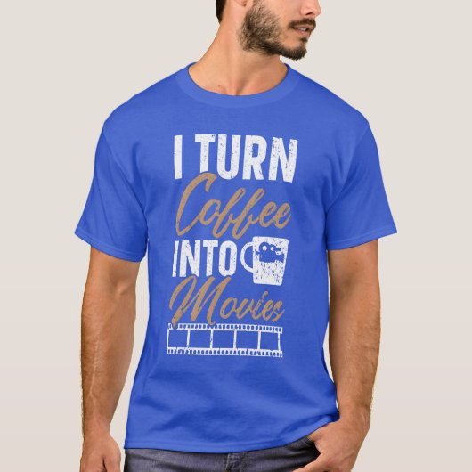 コーヒーを映画に変える 映画監督 映画製作 f tシャツ (正面)
