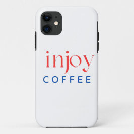 コーヒーを楽しむためのタイポグラフィーアート iPhone 11 ケース