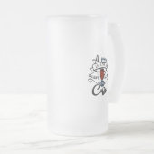 コーヒーを求めて叫ぶ フロストグラスビールジョッキ (正面右)