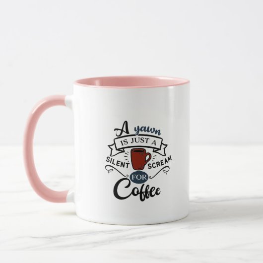 コーヒーを求めて叫ぶ マグカップ (左)