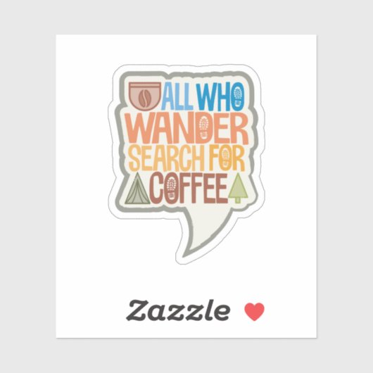 コーヒーを求めて歩き回る人たち シール (シート)