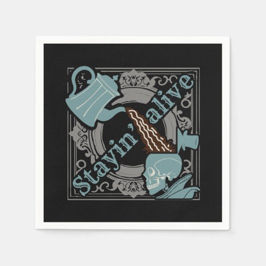 コーヒーを注いで！ スタンダードカクテルナプキン (正面)