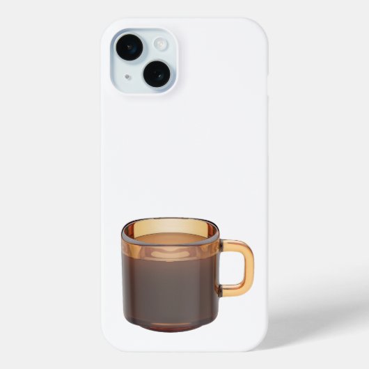コーヒーを淹れたブラウングラスコーヒーカップ Case-Mate iPhoneケース (裏面)