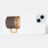 コーヒーを淹れたブラウングラスコーヒーカップ Case-Mate iPhoneケース (裏面 (横))