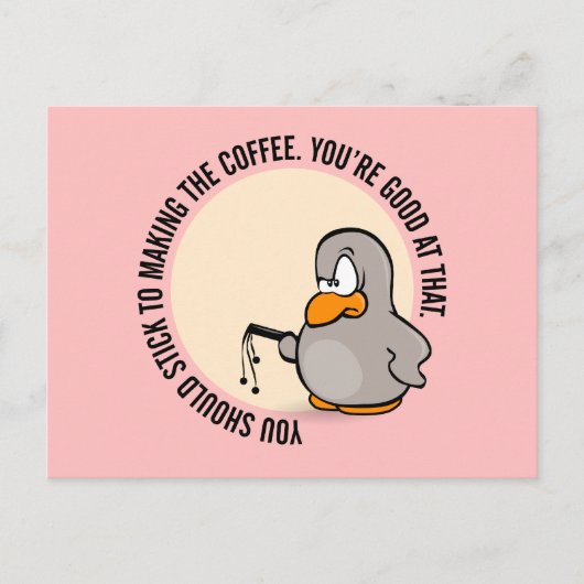 コーヒーを淹れるだけにこだわる必要がある ポストカード (正面)