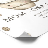 コーヒーを淹れるベビーシャワーのMomosaバー ポスター (角)