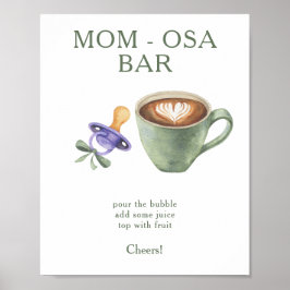 コーヒーを淹れるベビーシャワー Momosaバー ポスター