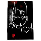 コーヒーを湯気に飲みながら一日を過ごす記念日 ミディアムペーパーバッグ (正面)