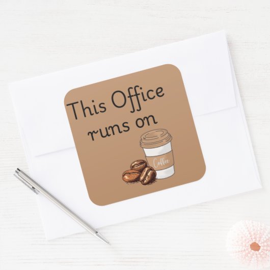 コーヒーを燃料とするシール スクエアシール (封筒)