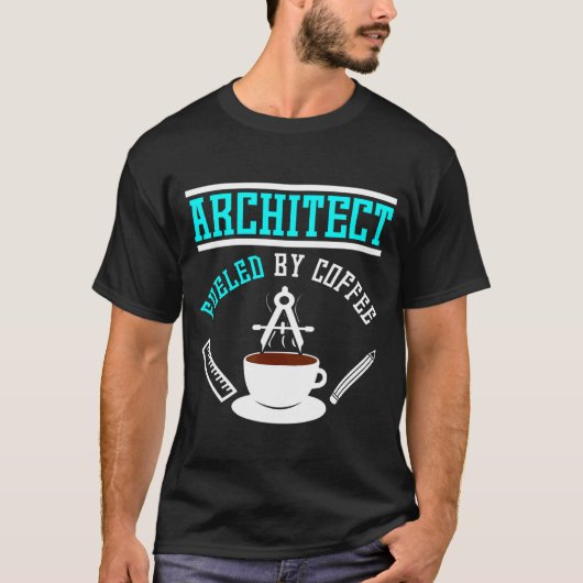 コーヒーを燃料とする建築家 Tシャツ (正面)