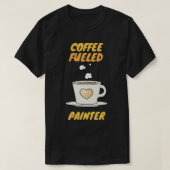 コーヒーを燃料とする画家 Tシャツ (デザイン正面)
