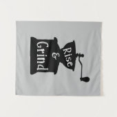 コーヒーを盛り上げて挽く タペストリー (正面(横))