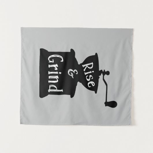 コーヒーを盛り上げて挽く タペストリー (正面(横))