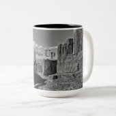 コーヒーを目覚めて下さい ツートーンマグカップ (正面右)