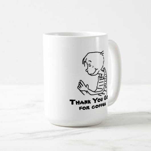 コーヒーを神ありがとう コーヒーマグカップ (正面右)