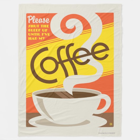 コーヒーを締めて下さい フリースブランケット (正面)