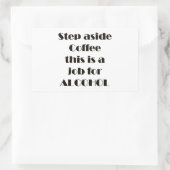 コーヒーを脇へ置く 長方形シール (バッグ)