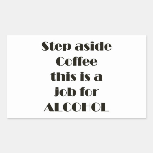 コーヒーを脇へ置く 長方形シール (正面)