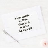 コーヒーを脇へ置く 長方形シール (封筒)