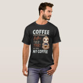 コーヒーを逆から読むとナマケモノコーヒー Tシャツ (正面フル)