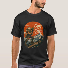 コーヒーを運ぶヴィンテージアドベンチャー Tシャツ
