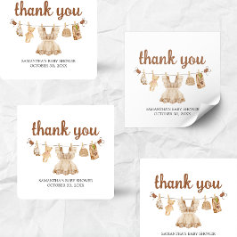 コーヒーを醸造するベビーシャワー スクエアシール