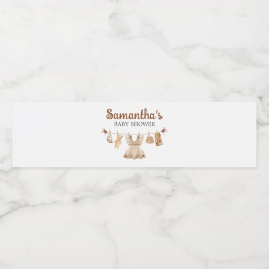 コーヒーを醸造するベビーシャワー ペットボトルラベル (シングルラベル)