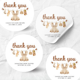 コーヒーを醸造するベビーシャワー ラウンドシール