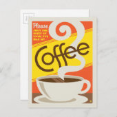 コーヒーを閉じる ポストカード (正面/裏面)