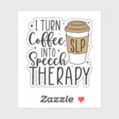 コーヒーを音声セラピーセラピストSLPに変換 シール (シート)