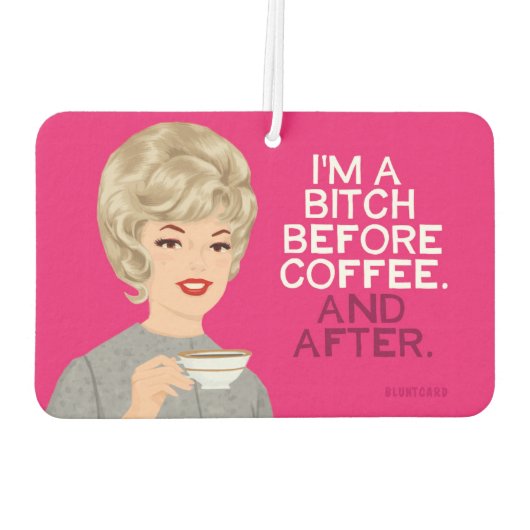 コーヒーを飲まずにグロだ！ カーエアーフレッシュナー (裏面)