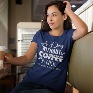 コーヒーを飲まない日は…プリントTシャツ Tシャツ