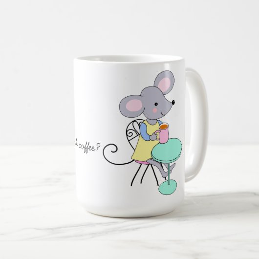 コーヒーを飲みたいですか? コーヒーマグカップ (正面右)