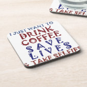 コーヒーを飲みたい救だ コースター (左側)