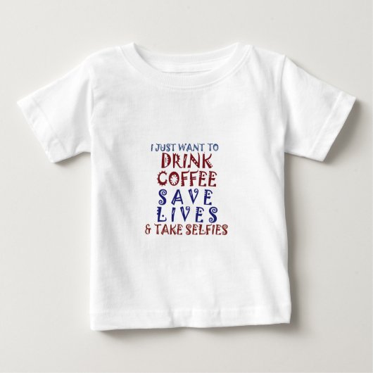 コーヒーを飲みたい救だ ベビーTシャツ (正面)