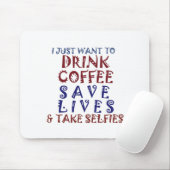 コーヒーを飲みたい救だ マウスパッド (マウス)