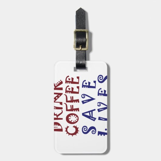 コーヒーを飲みたい救だ ラゲッジタグ (正面縦)