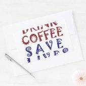 コーヒーを飲みたい救だ 長方形シール (封筒)