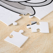 コーヒーを飲みながらナマケモノ ジグソーパズル (側面)