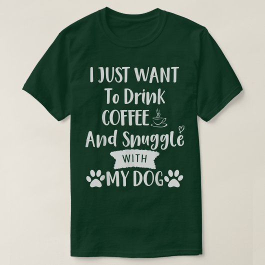 コーヒーを飲みながら、自分の仕事に寄り添いたい Tシャツ (デザイン正面)