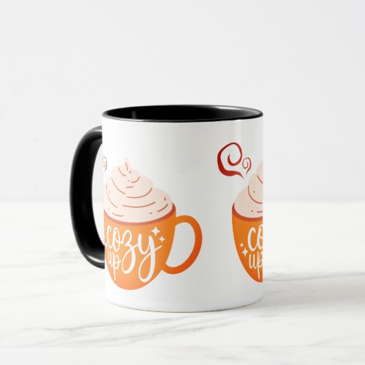 コーヒーを飲み込む マグカップ (正面左)