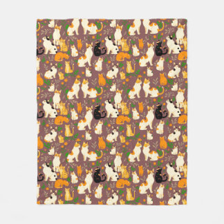 コーヒーを飲むかわいい猫たち|過去記事 フリースブランケット