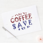 コーヒーを飲むだけで命が救われるならいいのに 楕円形シール (封筒)