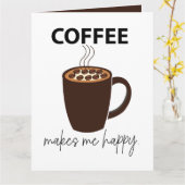 コーヒーを飲むとコーヒーが出る カード (黄色い花)