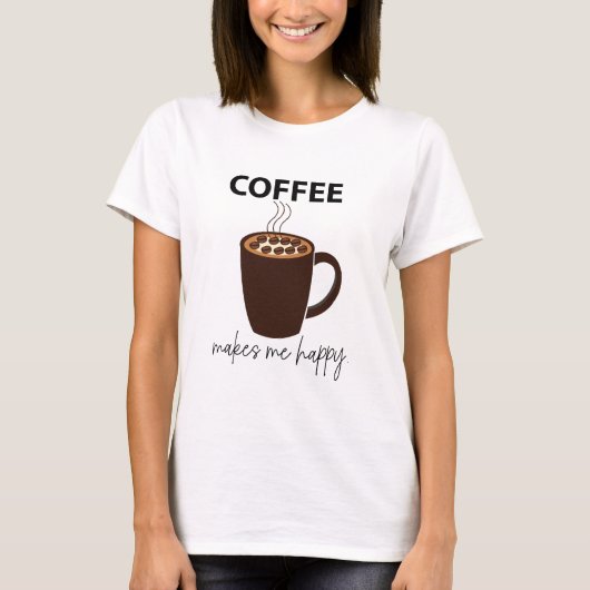 コーヒーを飲むとコーヒーが出る Tシャツ (正面)