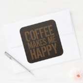 コーヒーを飲むとコーヒーが好きになる スクエアシール (封筒)