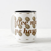 コーヒーを飲むとプリント ツートーンマグカップ (正面左)